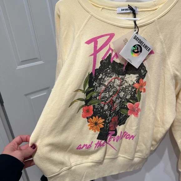 NWT Daydreamer Prince And The Revolution Raglan Crew Sweatshirt- sz S - Picture 4 of 4